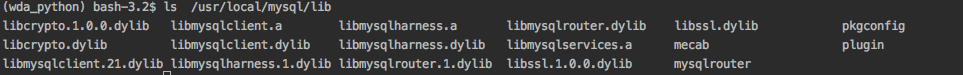 【Python MySQLdb】Library not loaded: /usr/local/mysql/lib/libmysqlclient.20.dylib解决办法